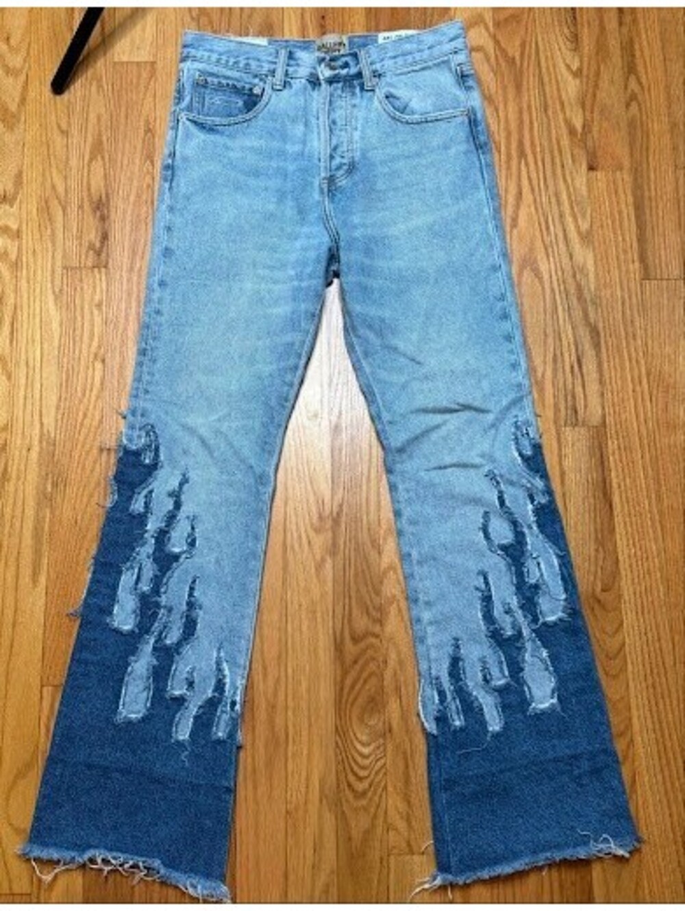 Gallery Dept Blvd La Flare Flame Patchwork Denim Jeans Size 29 Made in USA